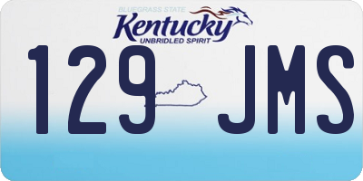 KY license plate 129JMS