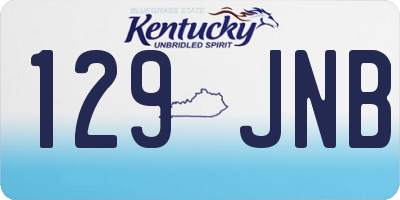 KY license plate 129JNB