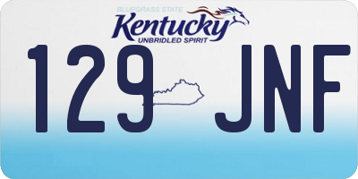 KY license plate 129JNF