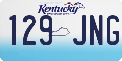 KY license plate 129JNG