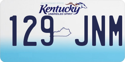 KY license plate 129JNM