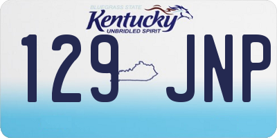 KY license plate 129JNP