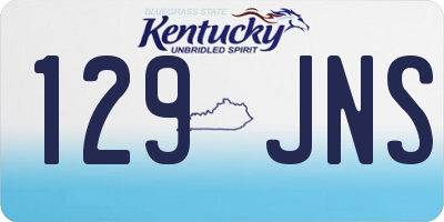 KY license plate 129JNS