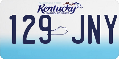 KY license plate 129JNY
