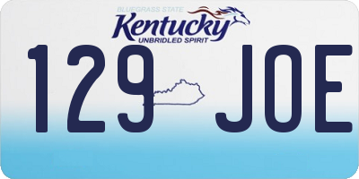 KY license plate 129JOE