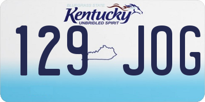 KY license plate 129JOG