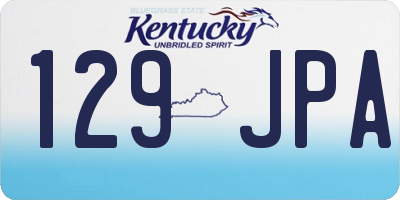 KY license plate 129JPA