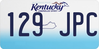 KY license plate 129JPC