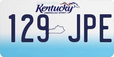 KY license plate 129JPE