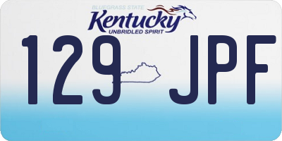 KY license plate 129JPF