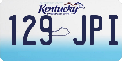 KY license plate 129JPI