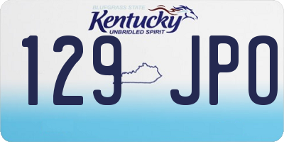 KY license plate 129JPO