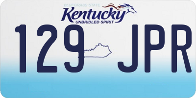 KY license plate 129JPR