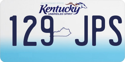 KY license plate 129JPS