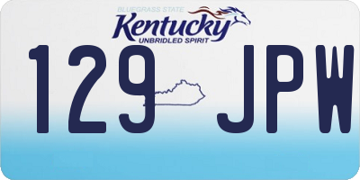 KY license plate 129JPW