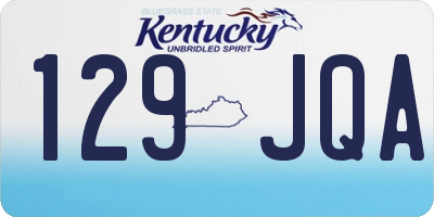 KY license plate 129JQA