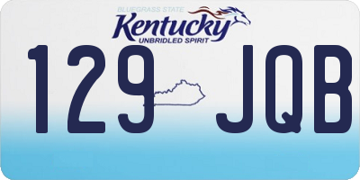 KY license plate 129JQB