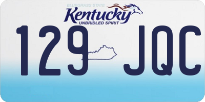 KY license plate 129JQC