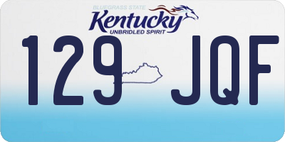 KY license plate 129JQF
