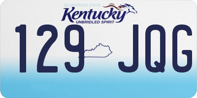 KY license plate 129JQG