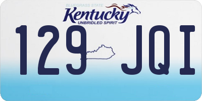KY license plate 129JQI
