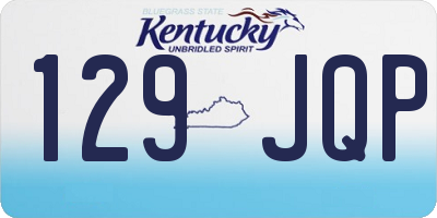 KY license plate 129JQP