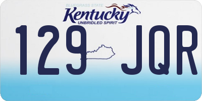 KY license plate 129JQR