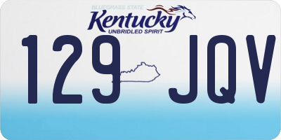 KY license plate 129JQV