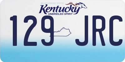 KY license plate 129JRC