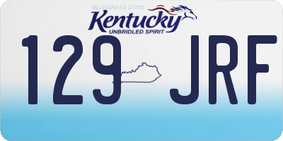 KY license plate 129JRF