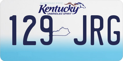 KY license plate 129JRG