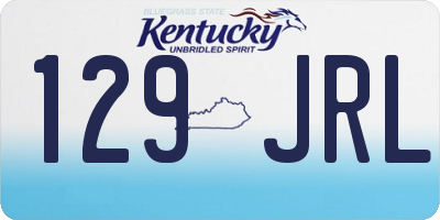 KY license plate 129JRL