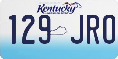 KY license plate 129JRO