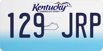 KY license plate 129JRP