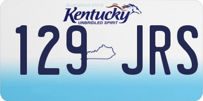 KY license plate 129JRS