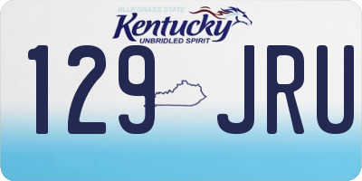 KY license plate 129JRU