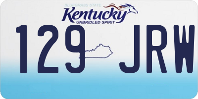 KY license plate 129JRW