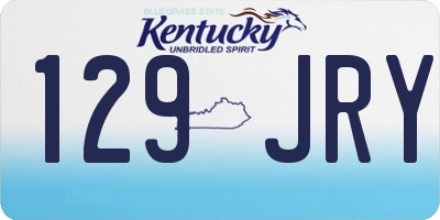 KY license plate 129JRY
