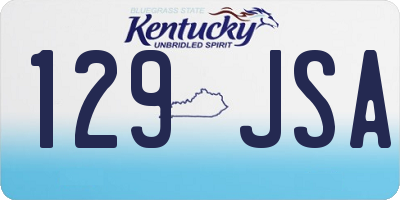 KY license plate 129JSA