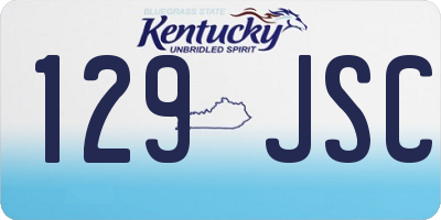 KY license plate 129JSC