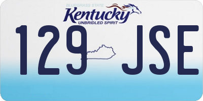 KY license plate 129JSE