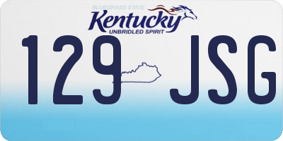 KY license plate 129JSG