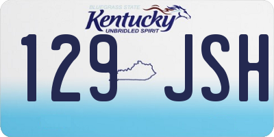 KY license plate 129JSH