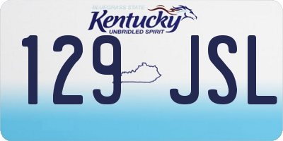 KY license plate 129JSL