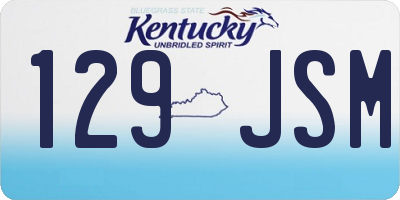 KY license plate 129JSM