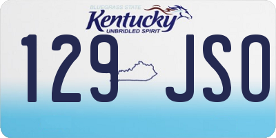 KY license plate 129JSO