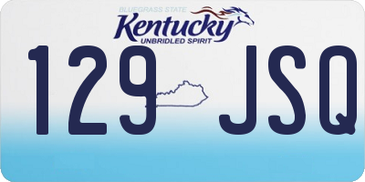 KY license plate 129JSQ