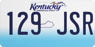 KY license plate 129JSR
