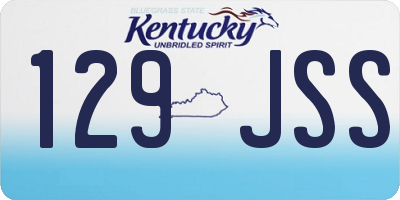 KY license plate 129JSS