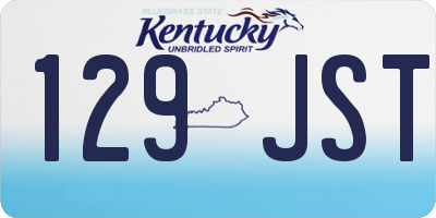 KY license plate 129JST